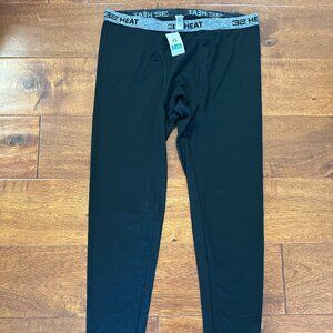 NEW 32 Degrees Men's Heat Pant Large Lightweight Wicking Base Layer Black
